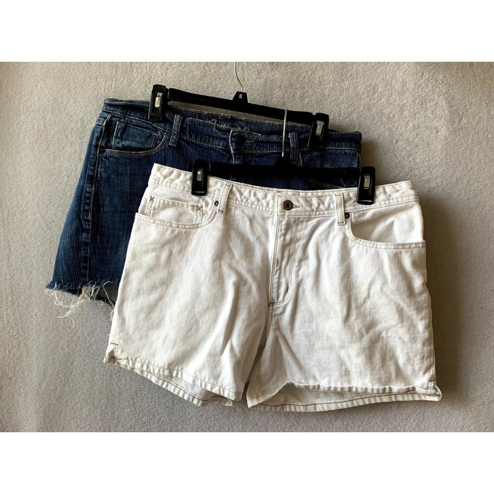 Bundle of 2 Women's Jean Shorts Waist 17" Old Navy Polo Jeans Co